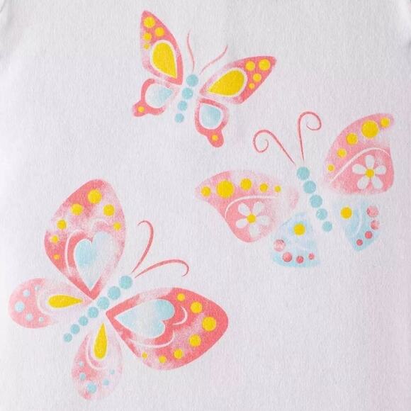 Baby Kids Headquarters Girl's Butterfly 3 Piece Romper Short Set 6 Month NWT - Picture 6 of 8